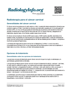 Radioterapia para el cáncer cervical