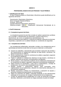 título Profesional Básico en Electricidad y Electrónica