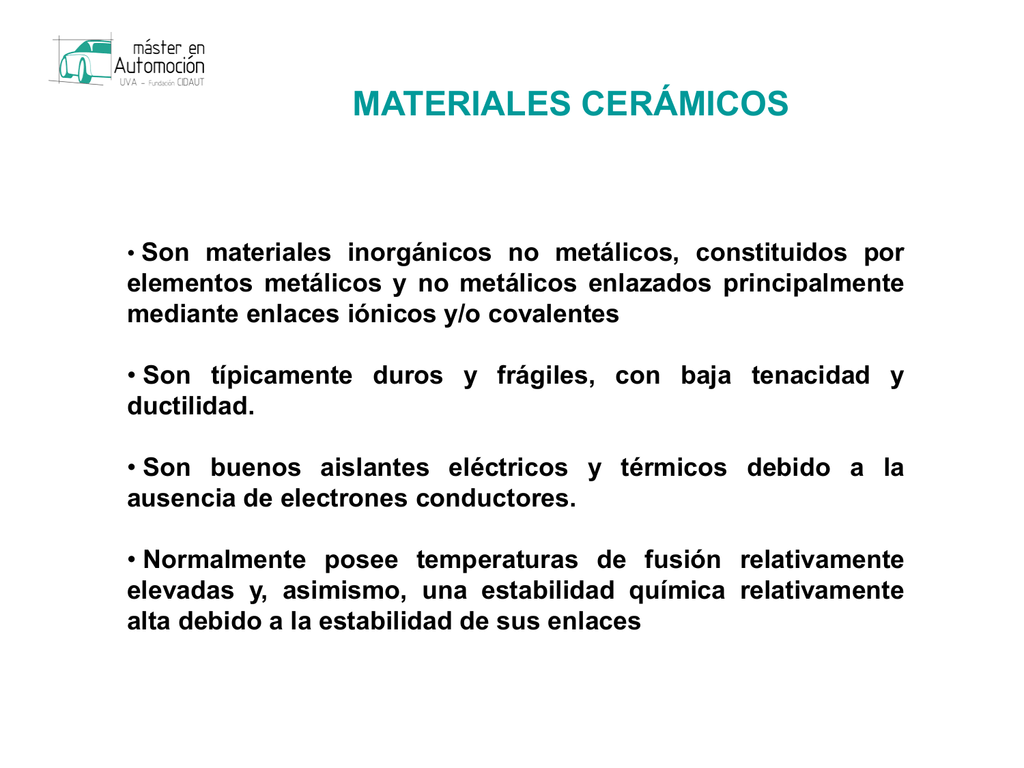 Materiales cerámicos tradicionales Materiales cerámicos tradicionales