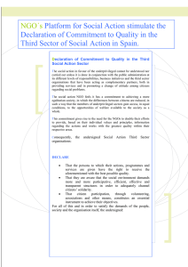 NGO´s Platform for Social Action stimulate the Declaration of