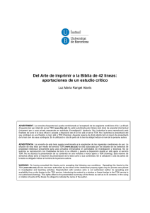 Del Arte de imprimir o la Biblia de 42 l&iacute;neas