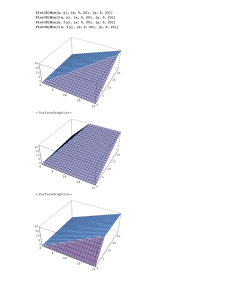 Plot3D[Min[x, y], {x, 0, 20}, {y, 0, 23}]