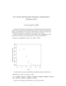 Uso de las distribuciones binomial, multinomial y Poisson con R