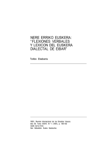 Toribio Etxebarria. Nere erriko euskera, "Flexiones