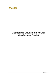 Gestión de Usuario en Router OneAccess One50