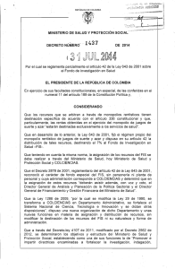 decreto 1437 del 31 de julio de 2014