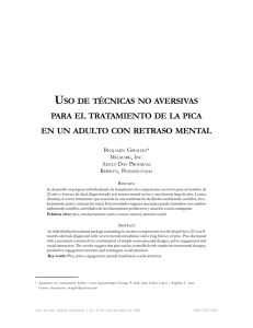 uso de técnicas no aversivas para el tratamiento de la pica en un