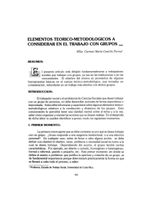 Elementos teóricos-metodológicos