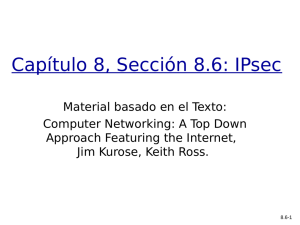 Capítulo 8, Sección 8.6: IPsec