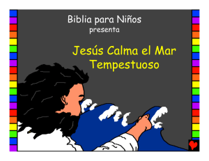 Jesus Stills the Stormy Sea Spanish