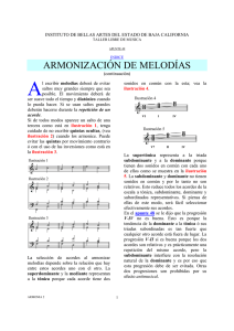 Armonización de melodías (continuación)