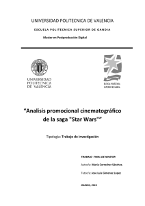 “Analisis promocional cinematográfico de la saga "Star Wars"”