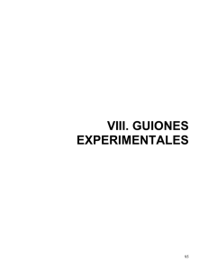 VIII. GUIONES EXPERIMENTALES