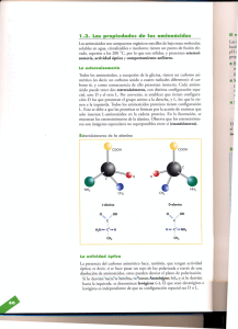 I .3. Las propiedades de los aminoácidos El
