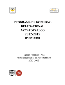 PROGRAMA DE GOBIERNO DELEGACIONAL AZCAPOTZALCO
