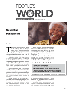 Celebrating Mandela`s life