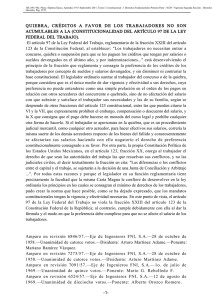 QUIEBRA, CRÉDITOS A FAVOR DE LOS TRABAJADORES NO