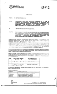 Comunicado Notificación de Personal Docente