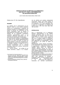 modificación de un método colorimetrico que usa xtt, para