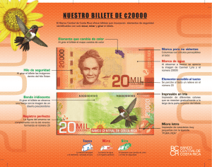 nuestro billete de ¢20000 - Banco Central de Costa Rica