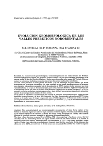 evolucion geomorfologica de los valles prebeticos