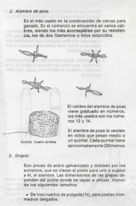 2. Aiambre de púas Es ei mas usada en la eenstrueeiün de cercas