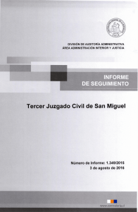 INFORME DE SEGUIMIENTO Tercer Juzgado Civil de San Miguel