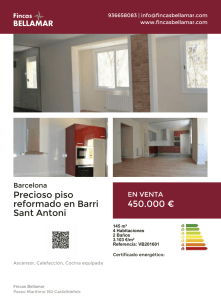 Precioso piso reformado en Barri Sant Antoni 450.000 €
