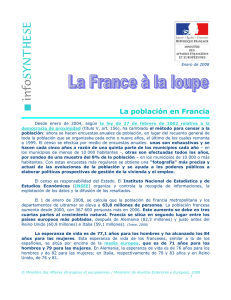 Population en France - Poblacion en Francia