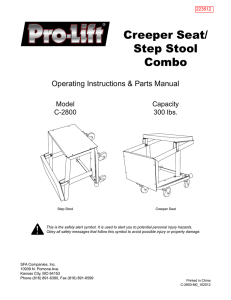 Creeper Seat/ Step Stool Combo