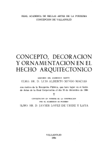 concepto, decoracion y ornamentacion en el hecho arquitectonico