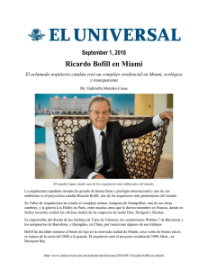 Ricardo Bofill en Miami