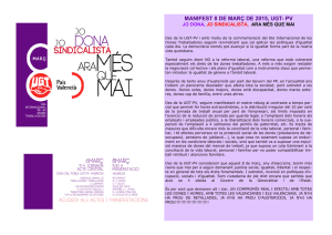 manifest 8 de març de 2015, ugt- pv