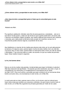 ¿Cómo obtener éxito y prosperidad en este mundo y en el Más Allá?