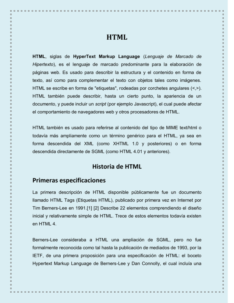 historia-de-html-primeras-especificaciones