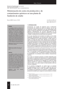 Minimización de costos de producción y de contaminantes químicos