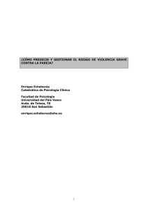 ¿CÓMO PREDECIR Y GESTIONAR EL RIESGO DE VIOLENCIA