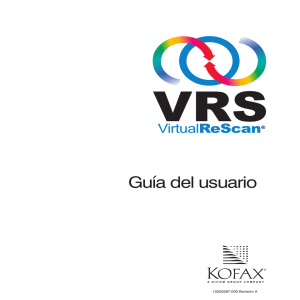 Guía del usuario de VRS - Visioneer Product Support and Drivers