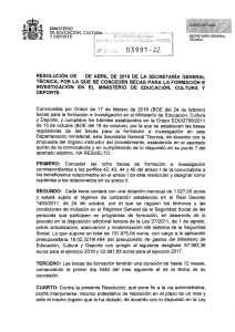 Resolución Becas 42 a 45 - Secretaría General Técnica