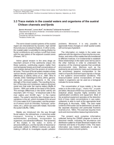 Trace metals in the coastal waters and organisms of the austral