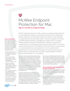 McAfee Endpoint Protection for Mac Ficha Técnica