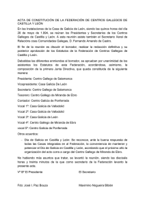 acta de constitucin de la federacin de centros gallegos de castilla y len