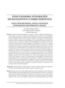 evolucionismo, integración sociocognitiva y cambio semántico