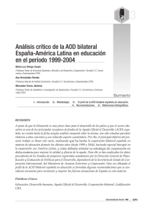 Análisis crítico de la AOD bilateral España