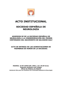 acto institucional - Sociedad Española de Enfermería Neurológica