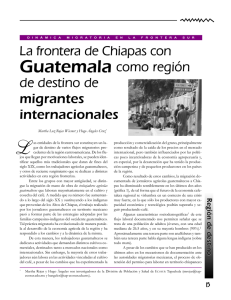 La frontera de Chiapas con Guatemala como región de
