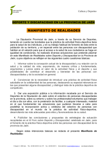 MANIFIESTO DE REALIDADES1 - Deporte y Discapacidad en la