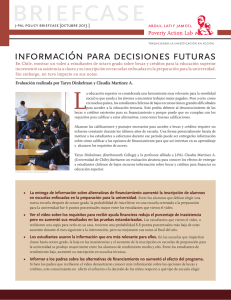 información para decisiones futuras