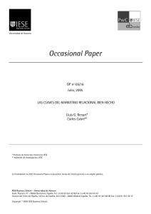Occasional Paper - IESE Business School