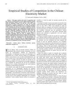 Empirical Studies of Competition in the Chilean Electricity Market
